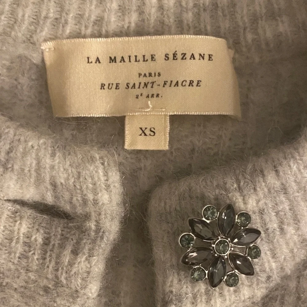 Sezane Charcoal Cardigan Sweater - Picture 3 of 5